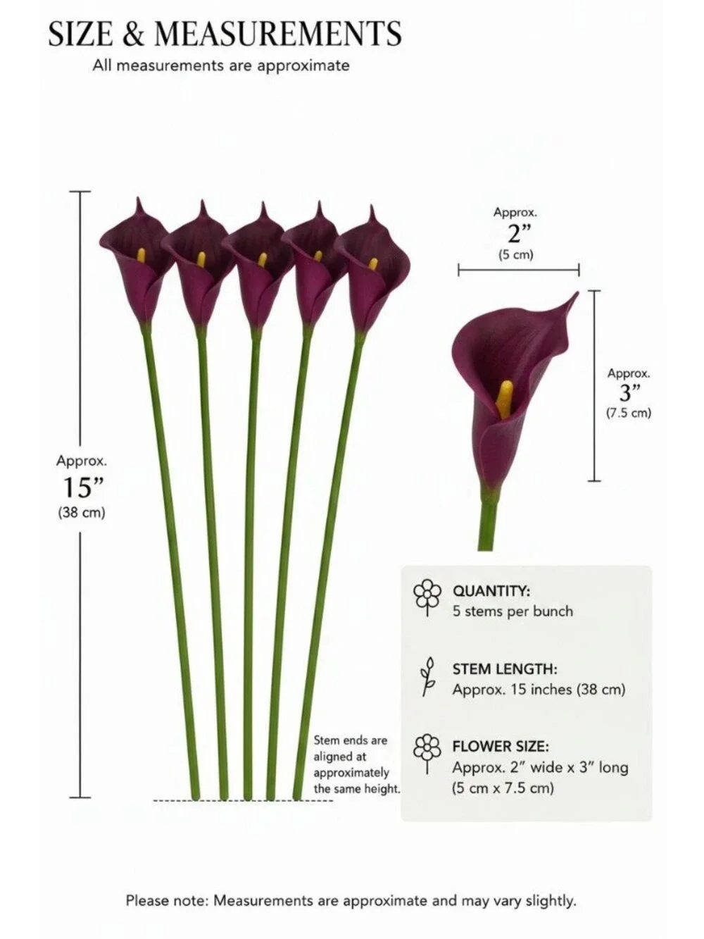 Calla Lily Bundle Real Touch Faux Flowers Plum Purple